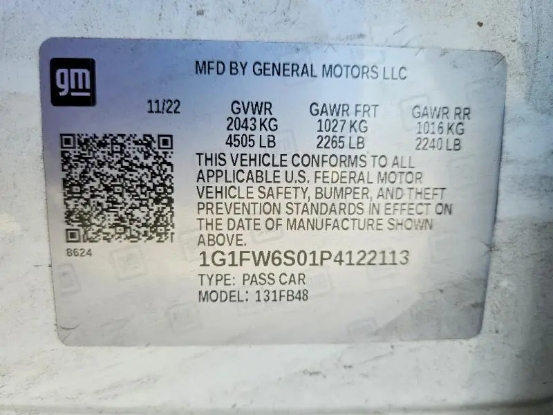 2023 CHEVROLET BOLT EV 1LT  