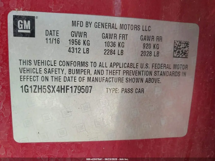 2017 CHEVROLET MALIBU PREMIER