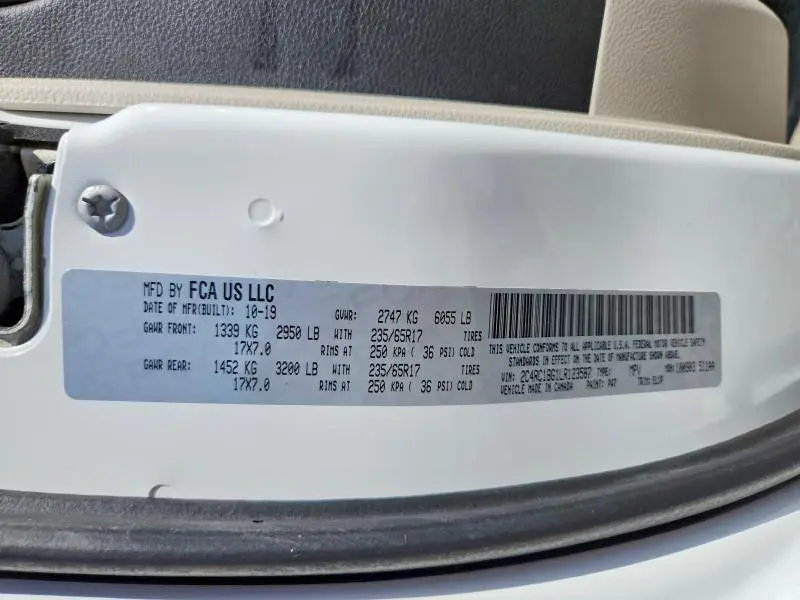 2020 CHRYSLER PACIFICA TOURING L  