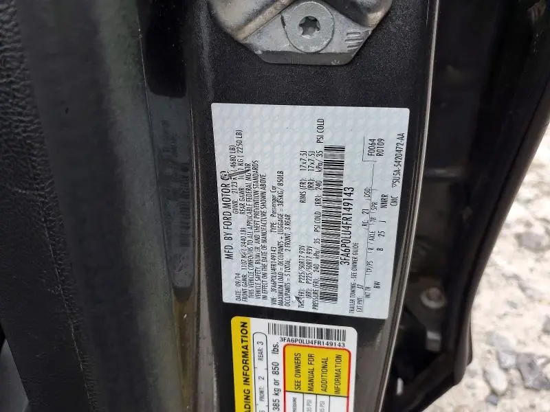 2015 FORD FUSION SE HYBRID  