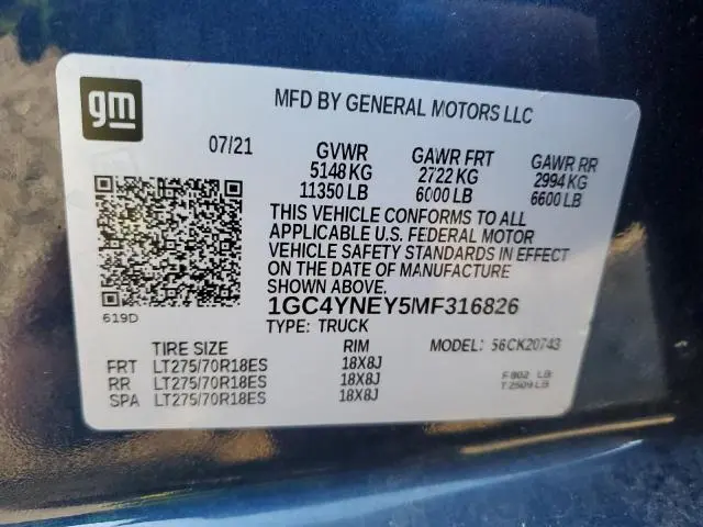 2021 CHEVROLET SILVERADO K2500 HEAVY DUTY LT  