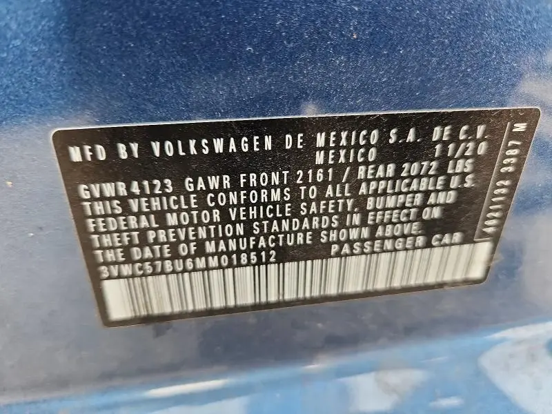 2021 VOLKSWAGEN JETTA   