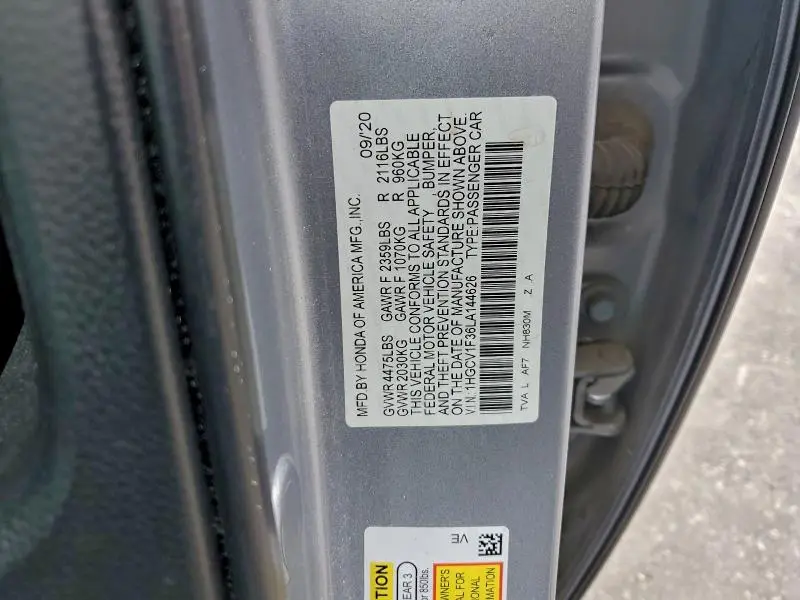 2020 HONDA ACCORD SPORT  