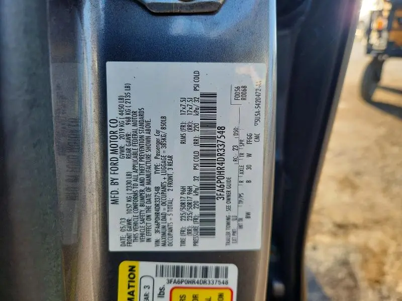 2013 FORD FUSION SE  