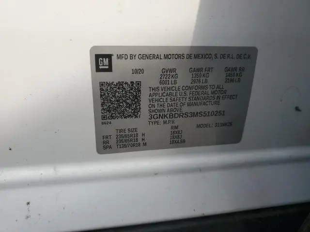 2021 CHEVROLET BLAZER 3LT  