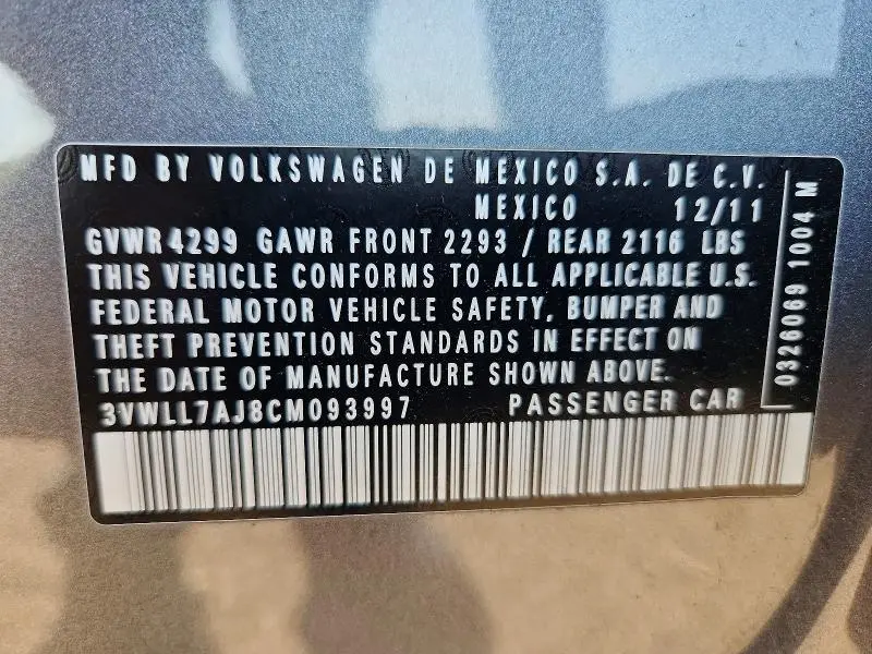 2012 VOLKSWAGEN JETTA TDI  