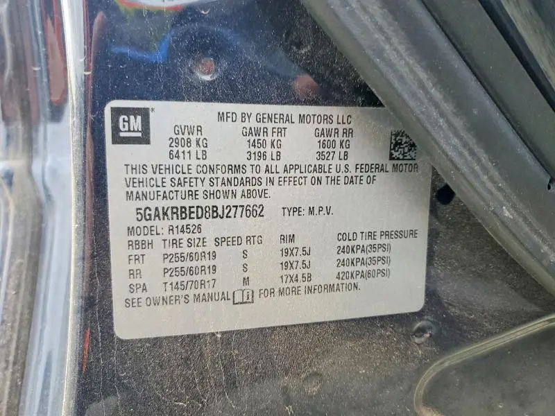 2011 BUICK ENCLAVE CXL  