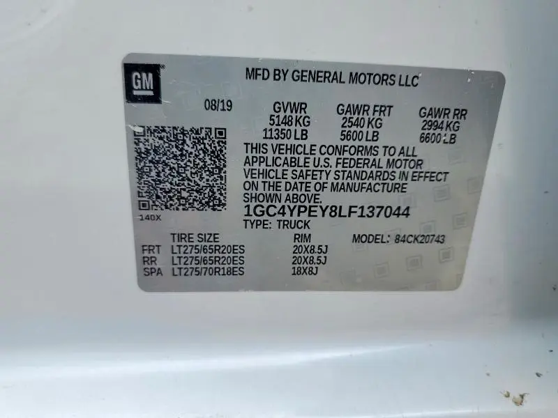 2020 CHEVROLET SILVERADO K2500 HEAVY DUTY LTZ  