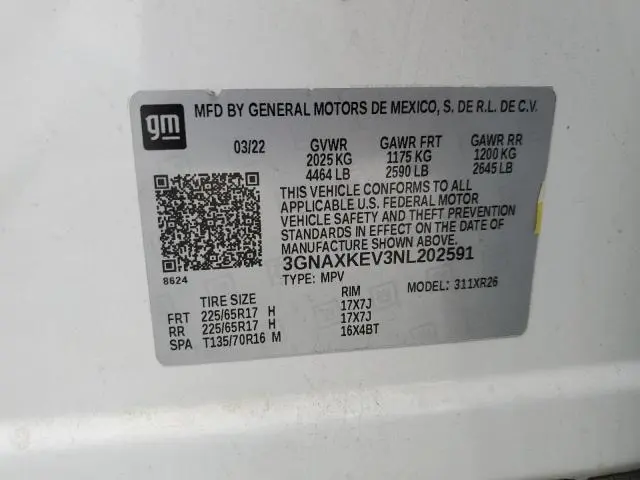 2022 CHEVROLET EQUINOX LT  