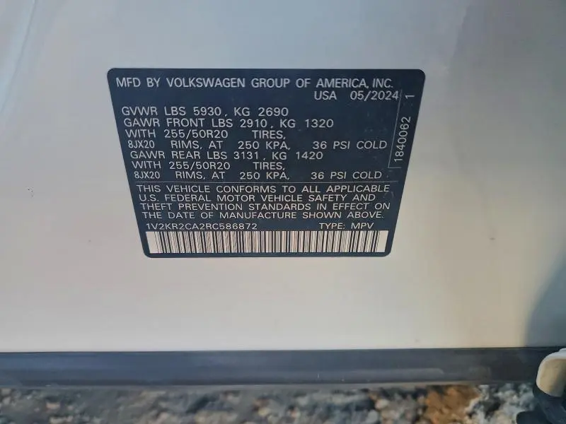 2024 VOLKSWAGEN ATLAS SE  