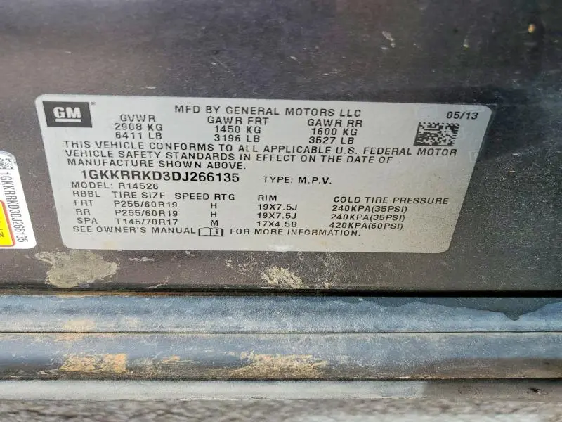 2013 GMC ACADIA SLT-1  