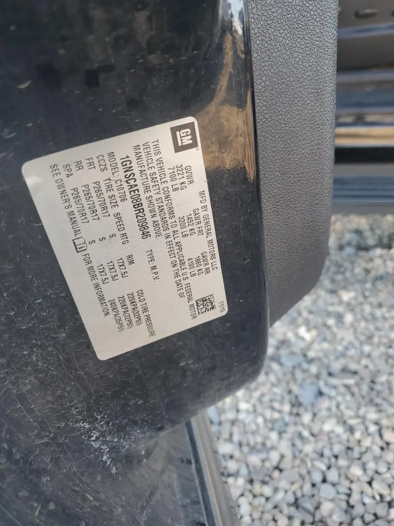 2011 CHEVROLET TAHOE C1500 LS  