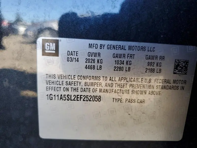2014 CHEVROLET MALIBU LS  
