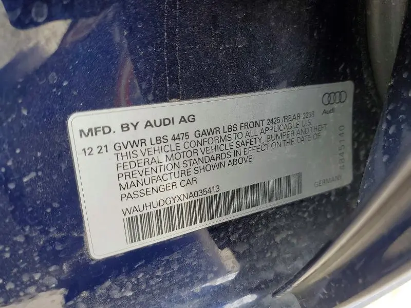 2022 AUDI A3 PREMIUM PLUS  