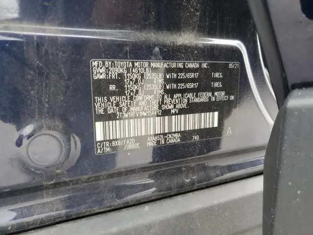 2021 TOYOTA RAV4 XLE  