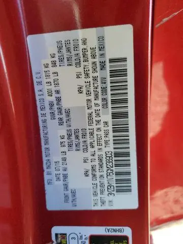 2016 MAZDA 3 GRAND TOURING  