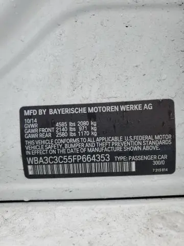 2015 BMW 320 I XDRIVE