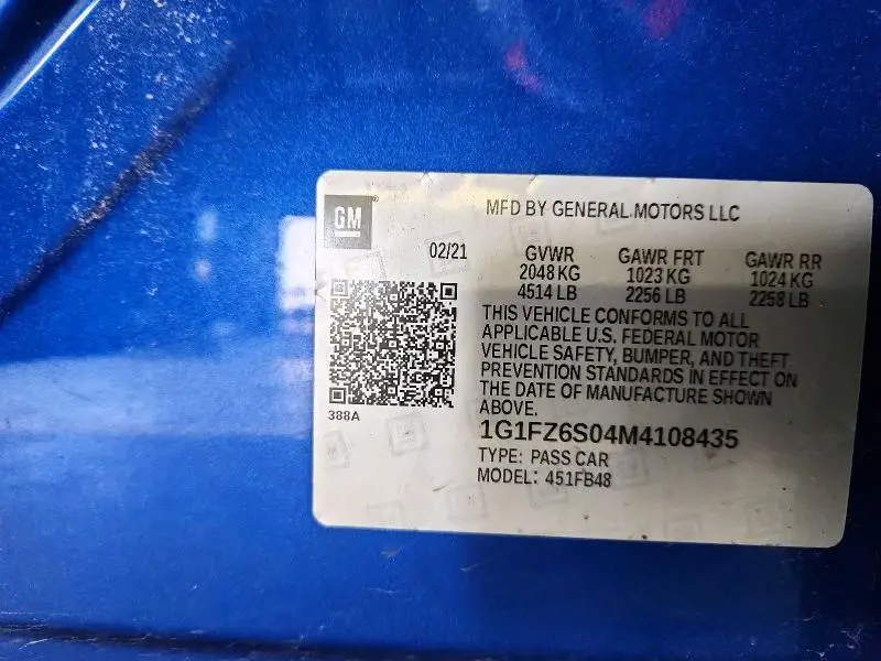 2021 CHEVROLET BOLT EV PREMIER  