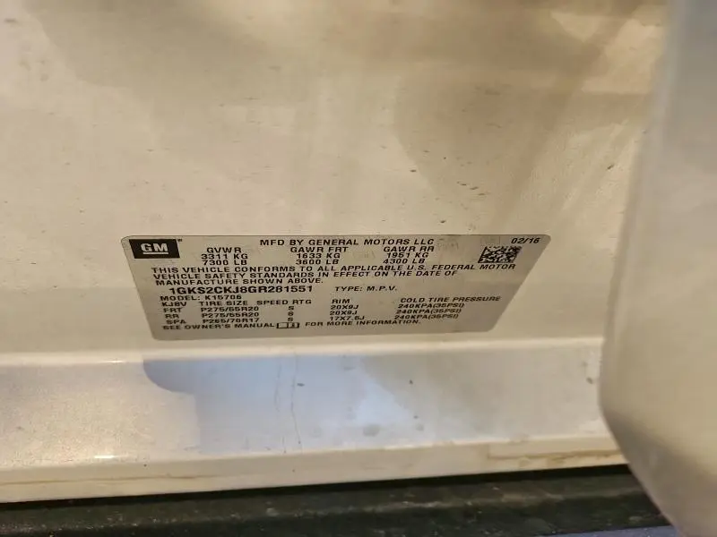 2016 GMC YUKON DENALI  