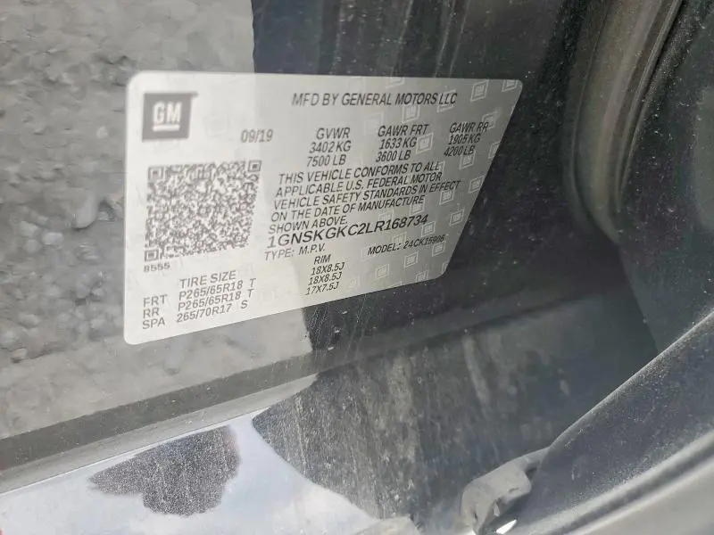 2020 CHEVROLET SUBURBAN K1500 LS  
