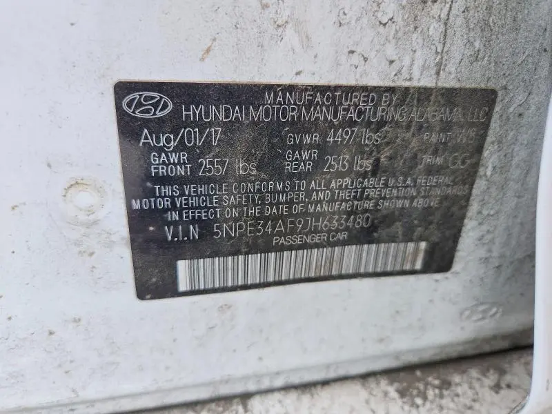 2018 HYUNDAI SONATA SEL  