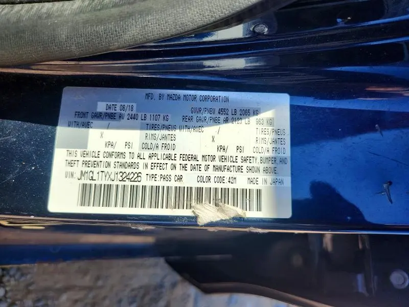 2018 MAZDA 6 GRAND TOURING  