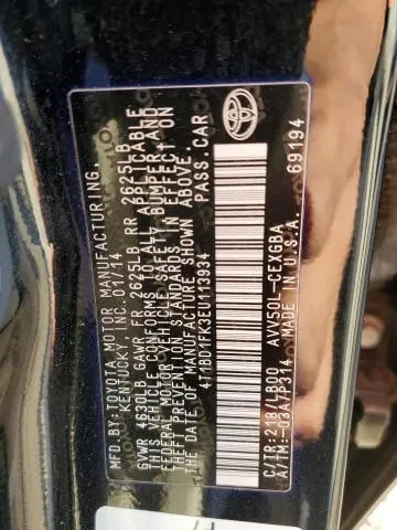 2014 TOYOTA CAMRY HYBRID  