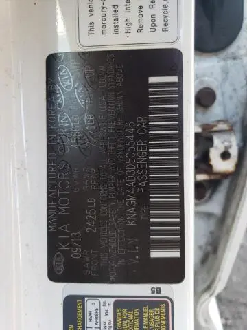 2013 KIA OPTIMA HYBRID  