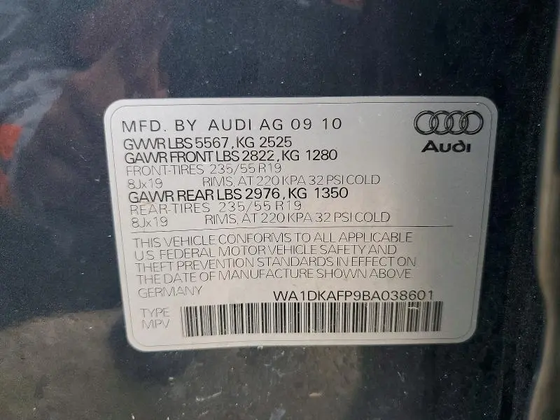 2011 AUDI Q5 PREMIUM PLUS  