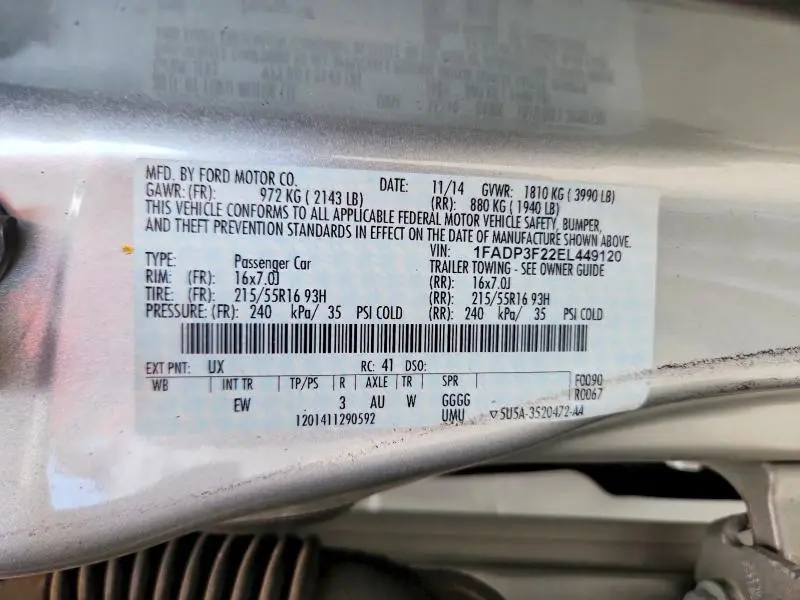 2014 FORD FOCUS SE  