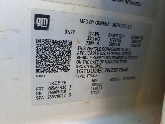 2022 GMC SIERRA K1500 SLT  