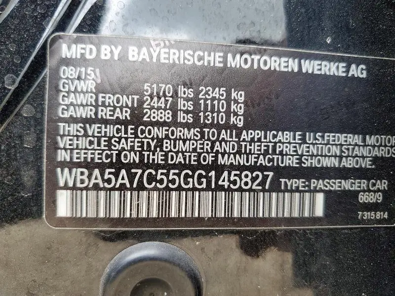 2016 BMW 528 XI  