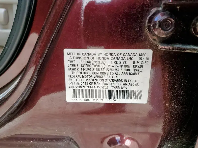 2010 ACURA MDX TECHNOLOGY  