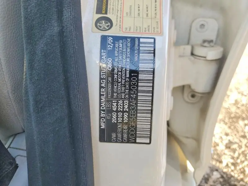 2010 MERCEDES-BENZ C 300  
