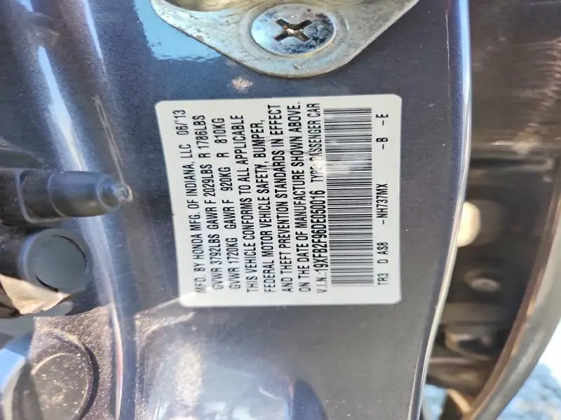 2013 HONDA CIVIC EXL  