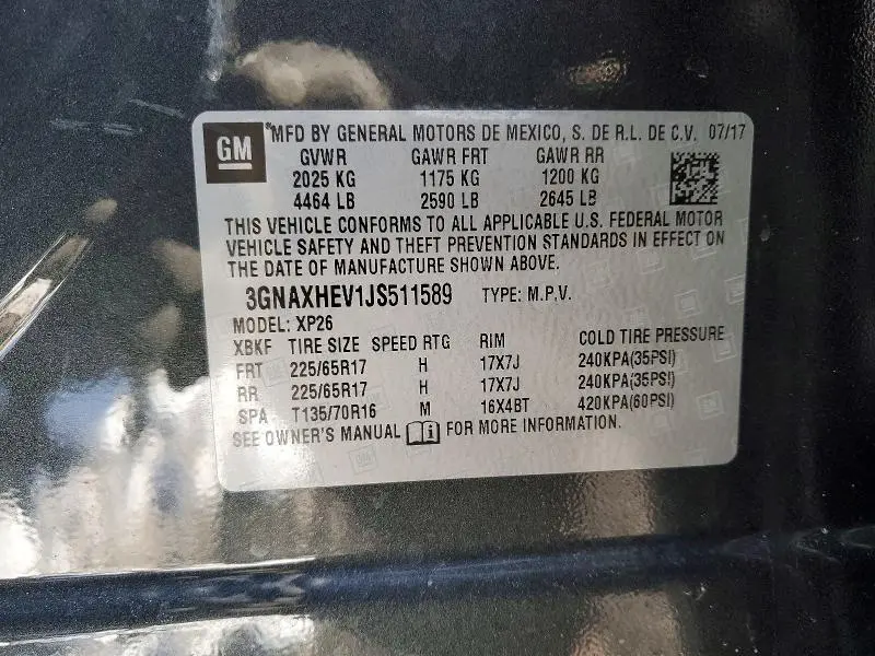 2018 CHEVROLET EQUINOX LS  