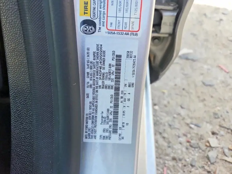 2016 FORD FIESTA SE  