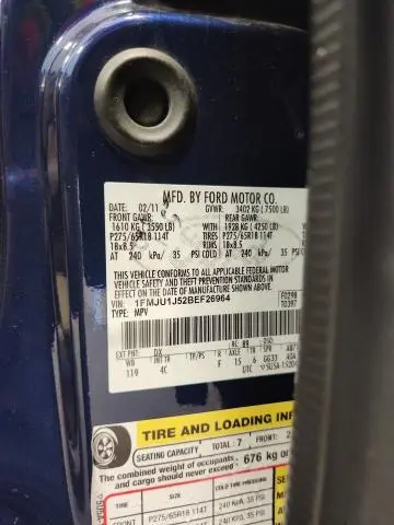 2011 FORD EXPEDITION XLT  