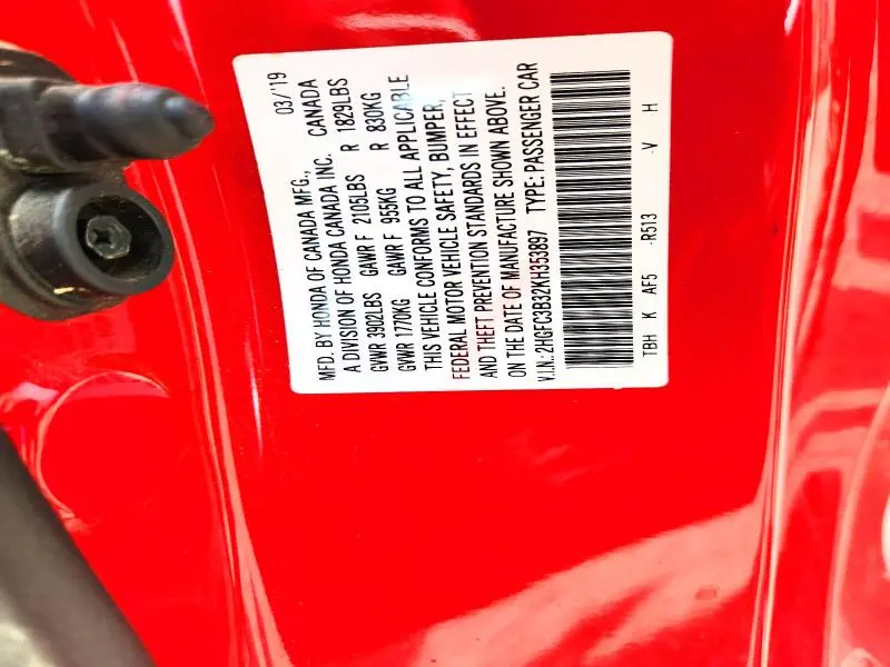 2019 HONDA CIVIC EX  