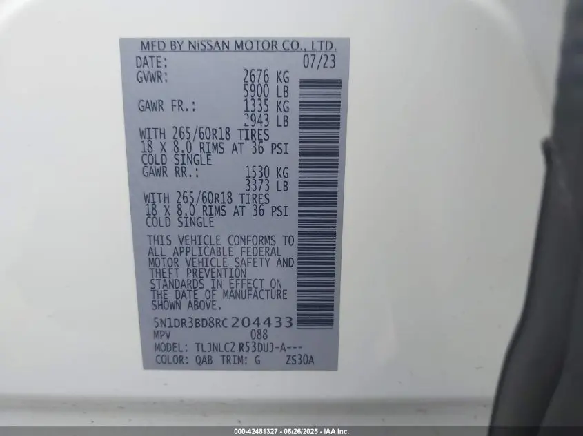 2024 NISSAN PATHFINDER ROCK CREEK 4WD