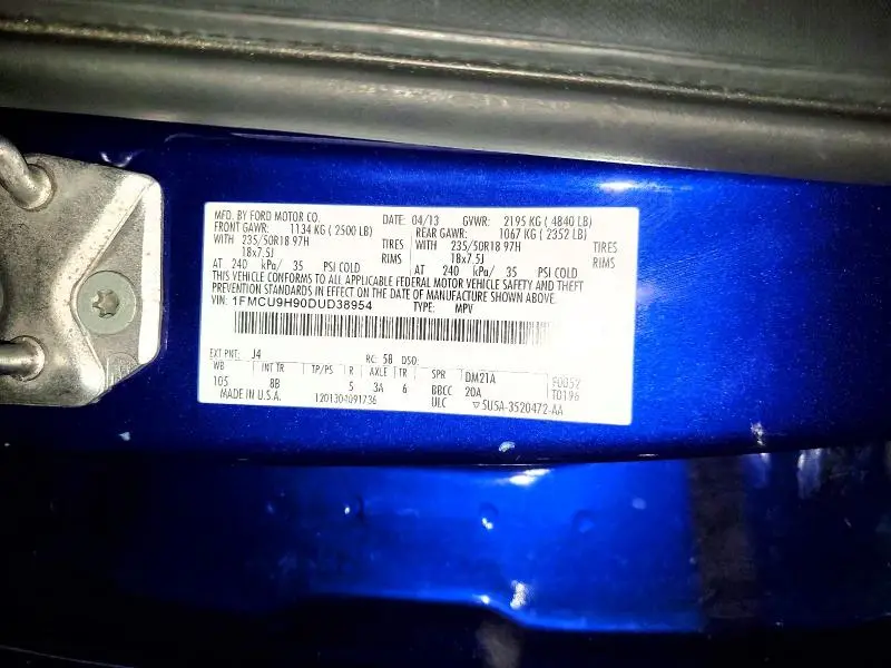 2013 FORD ESCAPE SEL  