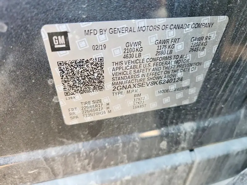 2019 CHEVROLET EQUINOX LS  