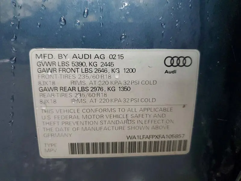 2015 AUDI Q5 PREMIUM PLUS  