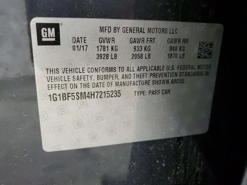 2017 CHEVROLET CRUZE PREMIER  