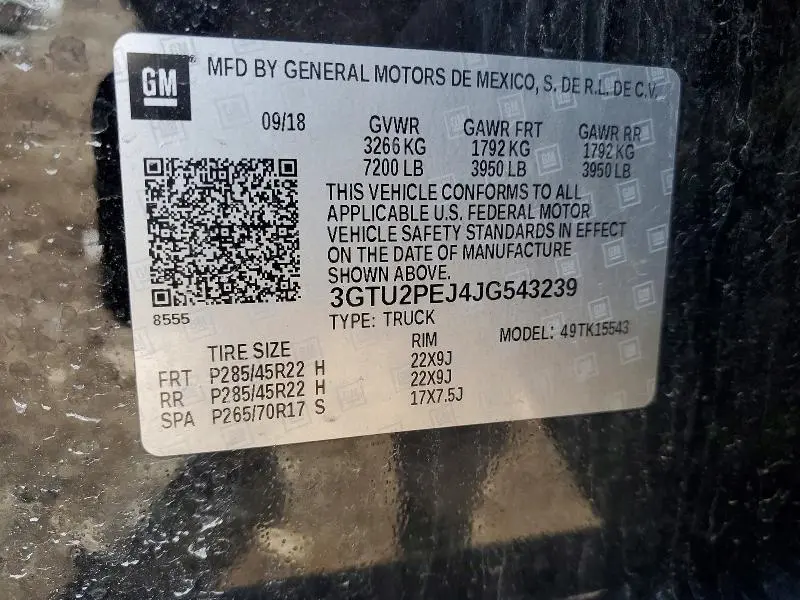 2018 GMC SIERRA K1500 DENALI  