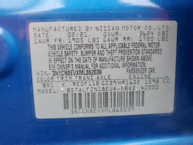 2021 NISSAN VERSA SV  