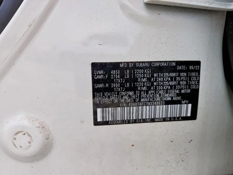 2022 SUBARU OUTBACK PREMIUM  