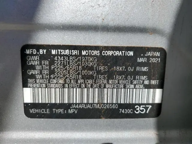 2021 MITSUBISHI OUTLANDER SPORT ES  