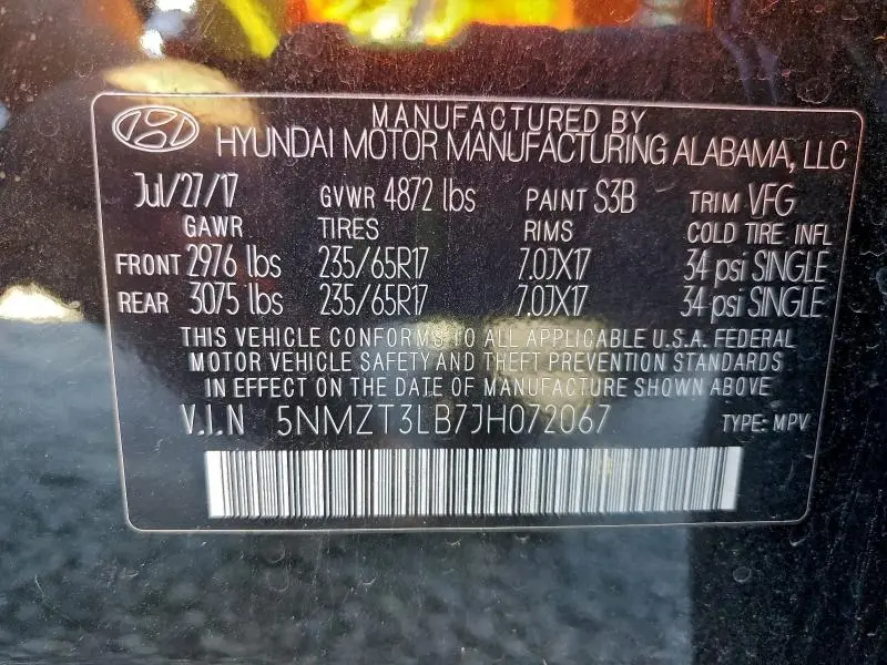 2018 HYUNDAI SANTA FE SPORT   