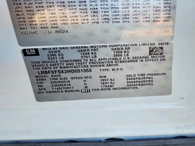 2017 BUICK ENVISION PREMIUM II  